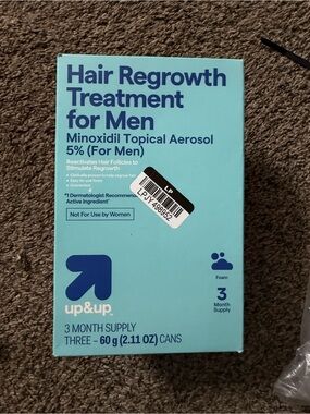 up&up Men’s Hair Regrowth Treatment Foam 5% Minoxidil - Light Blue